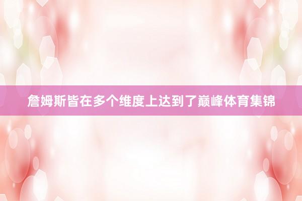 詹姆斯皆在多个维度上达到了巅峰体育集锦