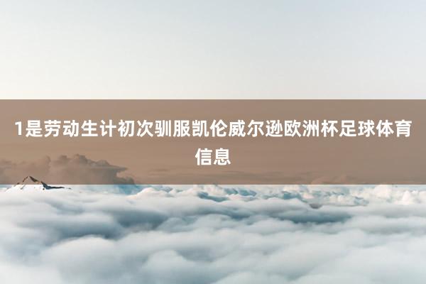 1是劳动生计初次驯服凯伦威尔逊欧洲杯足球体育信息