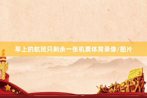 早上的航班只剩余一张机票体育录像/图片