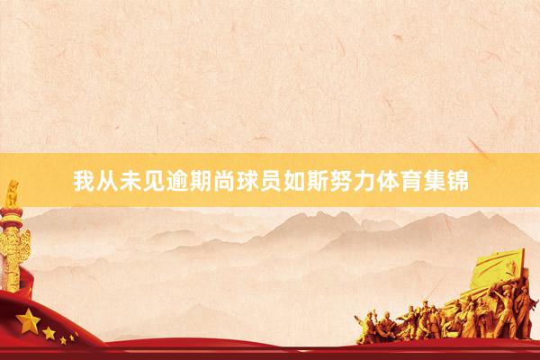 我从未见逾期尚球员如斯努力体育集锦