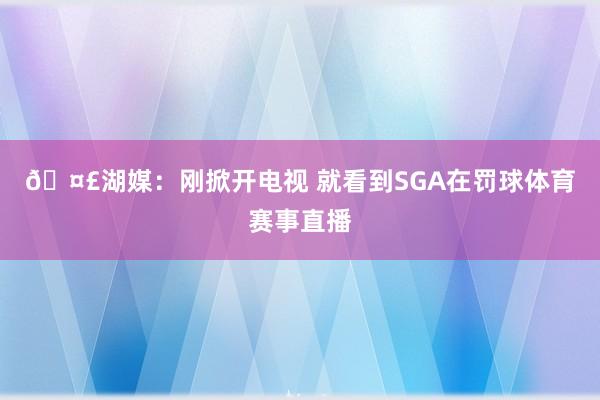 🤣湖媒：刚掀开电视 就看到SGA在罚球体育赛事直播