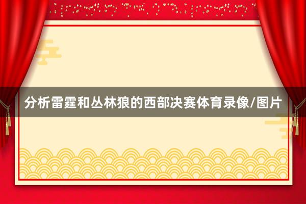 分析雷霆和丛林狼的西部决赛体育录像/图片