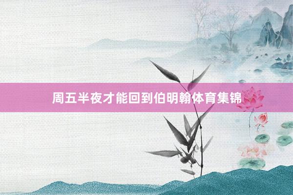 周五半夜才能回到伯明翰体育集锦