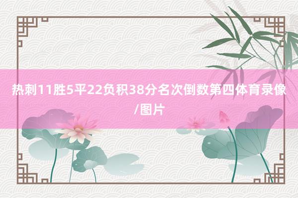 热刺11胜5平22负积38分名次倒数第四体育录像/图片