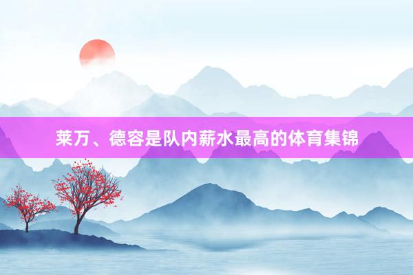 莱万、德容是队内薪水最高的体育集锦