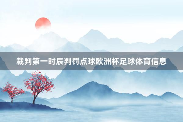 裁判第一时辰判罚点球欧洲杯足球体育信息