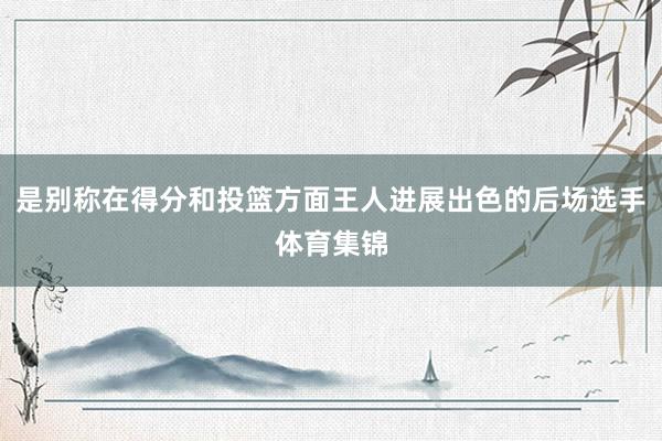 是别称在得分和投篮方面王人进展出色的后场选手体育集锦