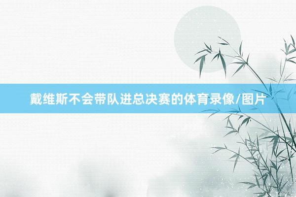 戴维斯不会带队进总决赛的体育录像/图片