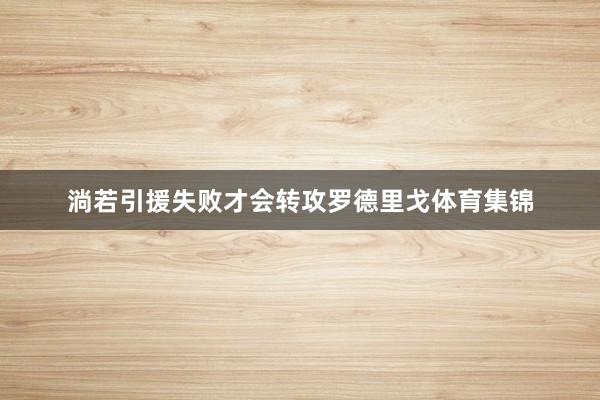 淌若引援失败才会转攻罗德里戈体育集锦