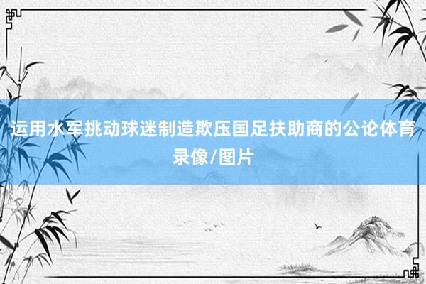 运用水军挑动球迷制造欺压国足扶助商的公论体育录像/图片
