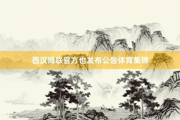 西汉姆联官方也发布公告体育集锦