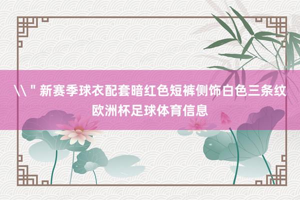 \＂新赛季球衣配套暗红色短裤侧饰白色三条纹欧洲杯足球体育信息