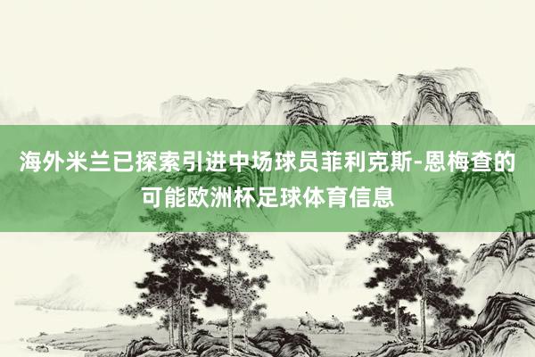 海外米兰已探索引进中场球员菲利克斯-恩梅查的可能欧洲杯足球体育信息