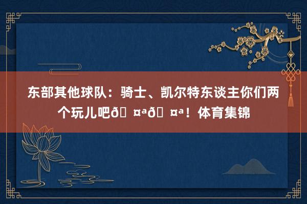 东部其他球队：骑士、凯尔特东谈主你们两个玩儿吧🤪🤪！体育集锦