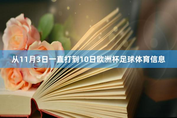 从11月3日一直打到10日欧洲杯足球体育信息