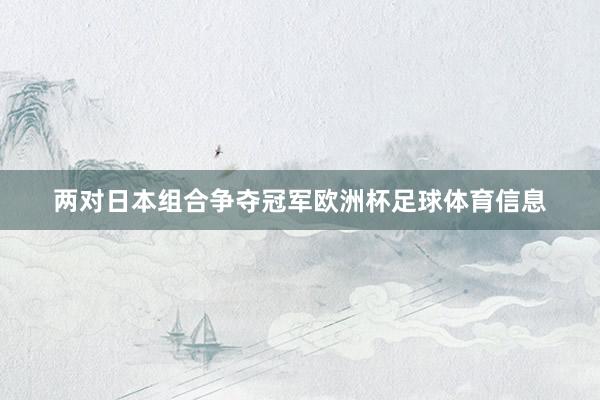 两对日本组合争夺冠军欧洲杯足球体育信息
