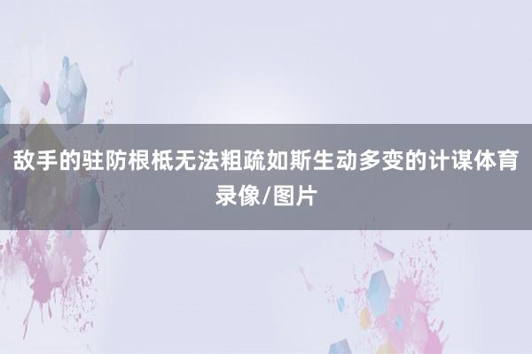 敌手的驻防根柢无法粗疏如斯生动多变的计谋体育录像/图片