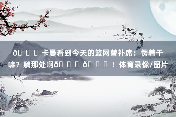 👀卡曼看到今天的篮网替补席：愣着干嘛？躺那处啊😂😂！体育录像/图片