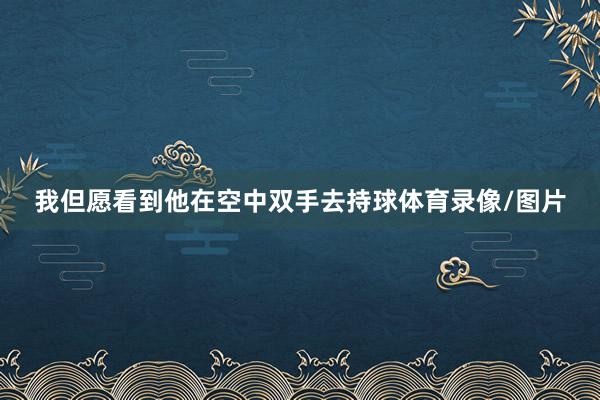 我但愿看到他在空中双手去持球体育录像/图片