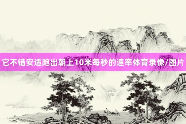 它不错安适跑出朝上10米每秒的速率体育录像/图片