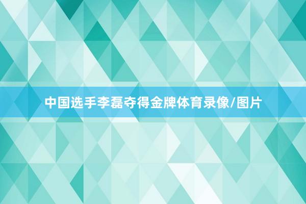 中国选手李磊夺得金牌体育录像/图片