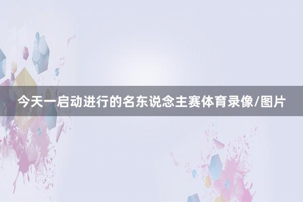 今天一启动进行的名东说念主赛体育录像/图片