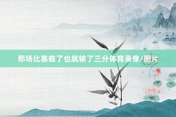 那场比赛临了也就输了三分体育录像/图片