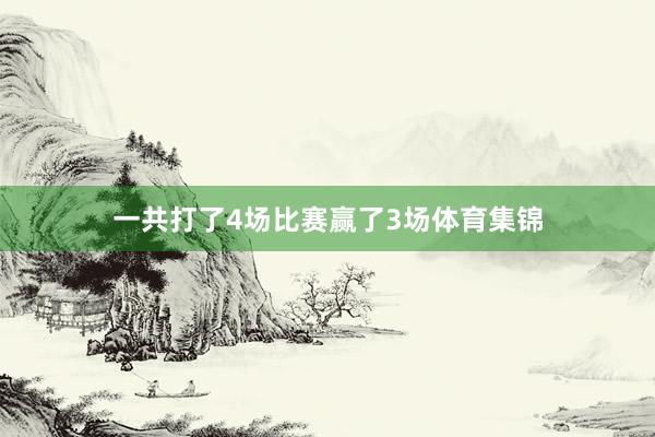 一共打了4场比赛赢了3场体育集锦