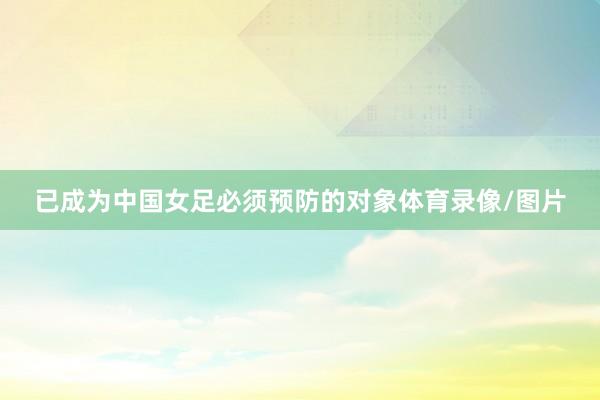 已成为中国女足必须预防的对象体育录像/图片