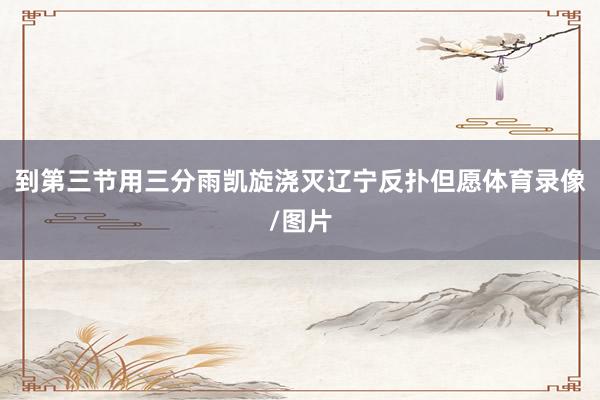 到第三节用三分雨凯旋浇灭辽宁反扑但愿体育录像/图片