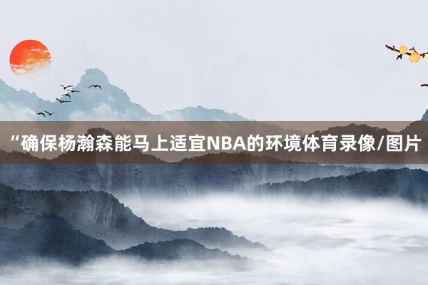 “确保杨瀚森能马上适宜NBA的环境体育录像/图片