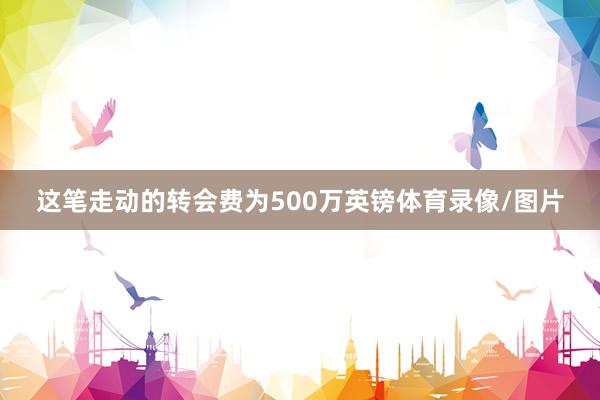 这笔走动的转会费为500万英镑体育录像/图片