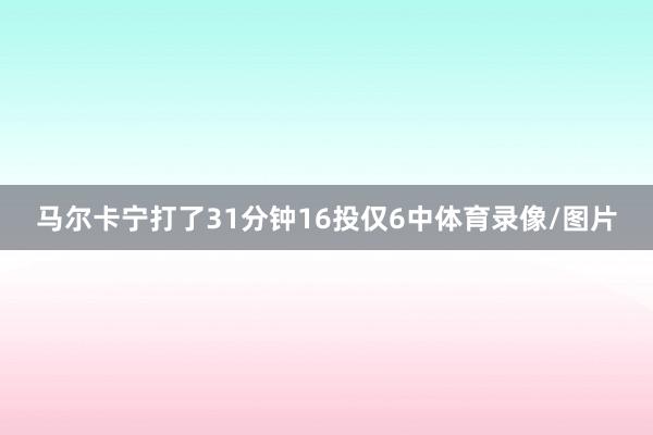 马尔卡宁打了31分钟16投仅6中体育录像/图片