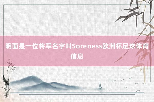 明面是一位将军名字叫Soreness欧洲杯足球体育信息