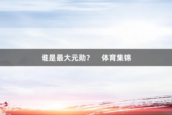 谁是最大元勋？    体育集锦