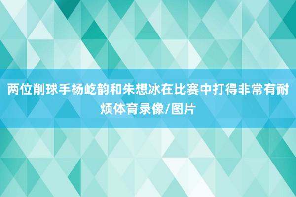 两位削球手杨屹韵和朱想冰在比赛中打得非常有耐烦体育录像/图片